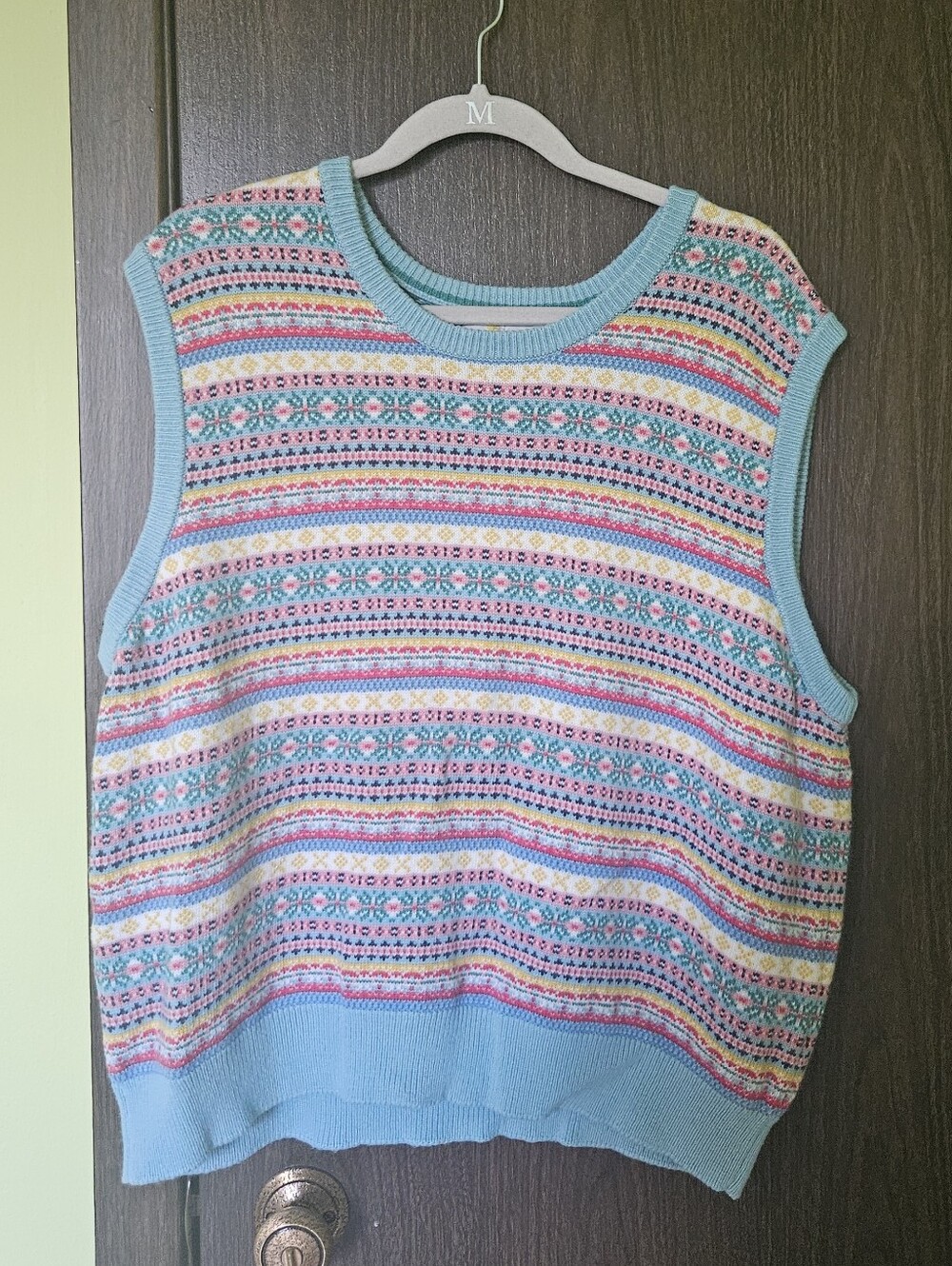 Boden Edie Fair Isle Sweater Vest Nordic Wool Size XL